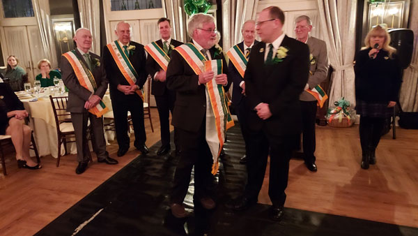 Hackettstown's St. Patrick's Day Grand Marshal reception at David's Country Inn.