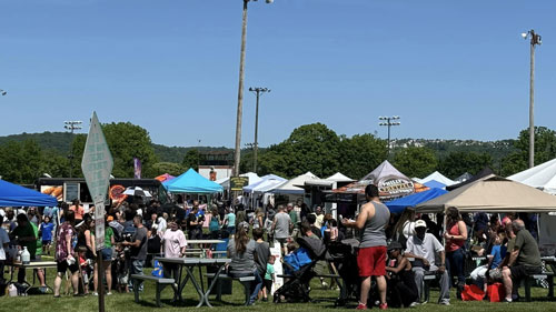Picture of a crowd gathered at 2024 Community Day in Hackettstown.