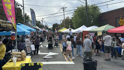 Main Street Hackettstown during Oktoberfest.
